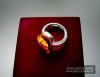 Ring in Rot-/Weißgold mit Madeira Citrin & Brillanten