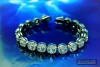 Heavy and very rich Diamond braceletin 18 K. whitegold