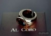 AL CORO Mezzaluna roségold ring with smokey quartz