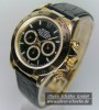 ROLEX Daytona Gelbgold- Lederband.