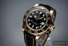 ROLEX GMT-MASTER II yellowgold with crocostrap